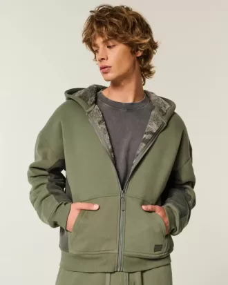 Hollister x Crocs – Kapuzenpullover mit Sherpa-Futter und Reißverschluss Hollister x Crocs – Kapuzenpullover mit Sherpa-Futter und Reißverschluss