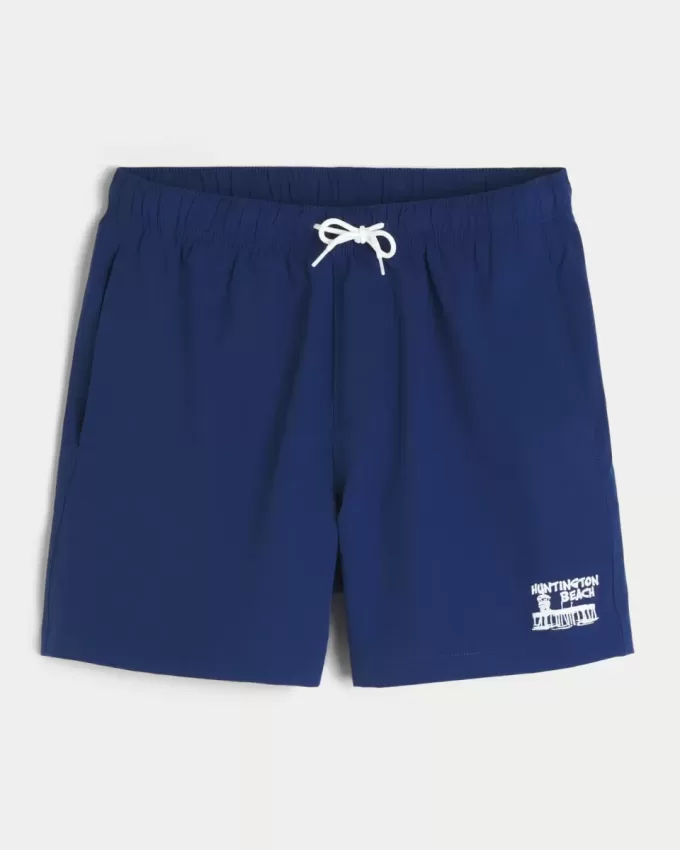 Huntington Beach – Grafik-Volley-Badehose bis zur Mitte des Oberschenkels Huntington Beach – Grafik-Volley-Badehose bis zur Mitte des Oberschenkels