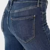 Jeans-Leggings mit hohem Bund und mittlerer Waschung Jeans-Leggings mit hohem Bund und mittlerer Waschung