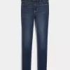 Jeans-Leggings mit hohem Bund und mittlerer Waschung Jeans-Leggings mit hohem Bund und mittlerer Waschung