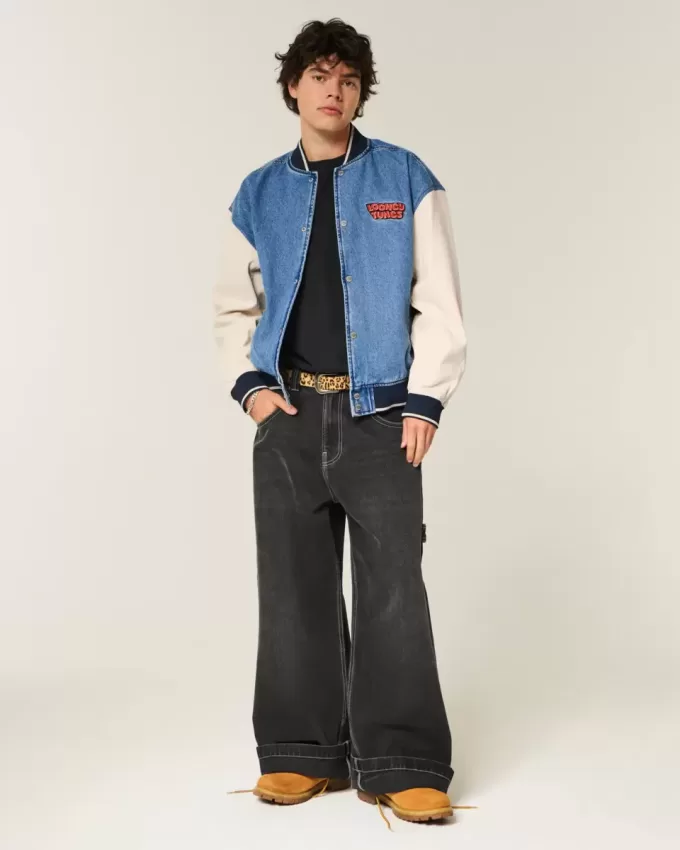Jeansjacke mit Looney Tunes-Grafik