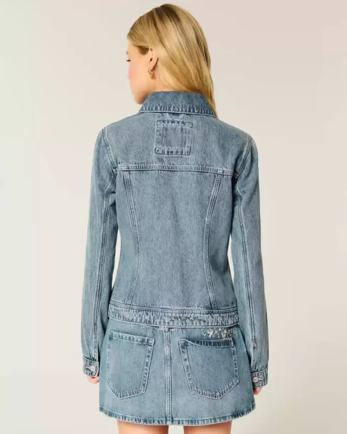 Jeansjacke mit Reißverschluss Jeansjacke mit Reißverschluss