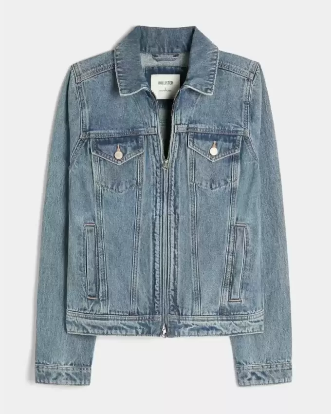 Jeansjacke mit Reißverschluss Jeansjacke mit Reißverschluss