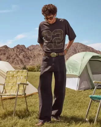 Jersey mit Baggy-Muster und Grafik
