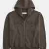 Kapuzenjacke mit Reißverschluss und Flammengrafik Kapuzenjacke mit Reißverschluss und Flammengrafik
