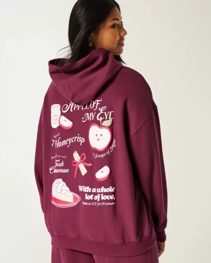 Kapuzenpullover mit Apple-Grafik Kapuzenpullover mit Apple-Grafik