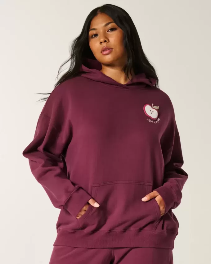 Kapuzenpullover mit Apple-Grafik Kapuzenpullover mit Apple-Grafik