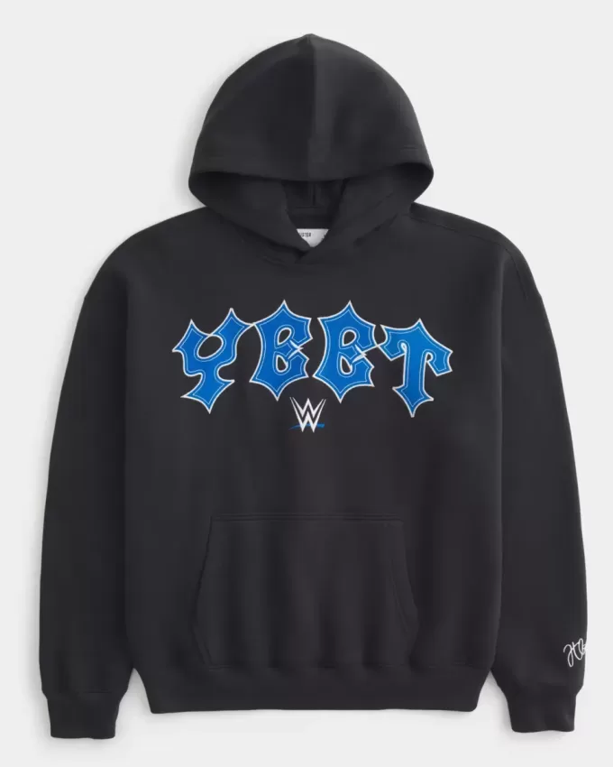 Kapuzenpullover mit Boxy Yeet-Grafik Kapuzenpullover mit Boxy Yeet-Grafik