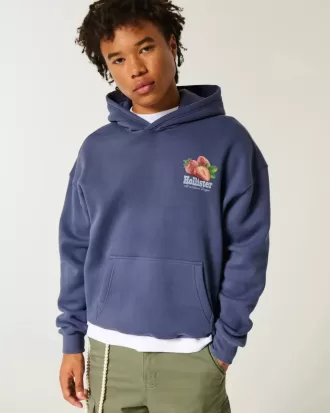 Kapuzenpullover mit Erdbeer-Logo-Grafik
