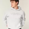 Kapuzenpullover mit kastenförmigem Flammen-Print Kapuzenpullover mit kastenförmigem Flammen-Print