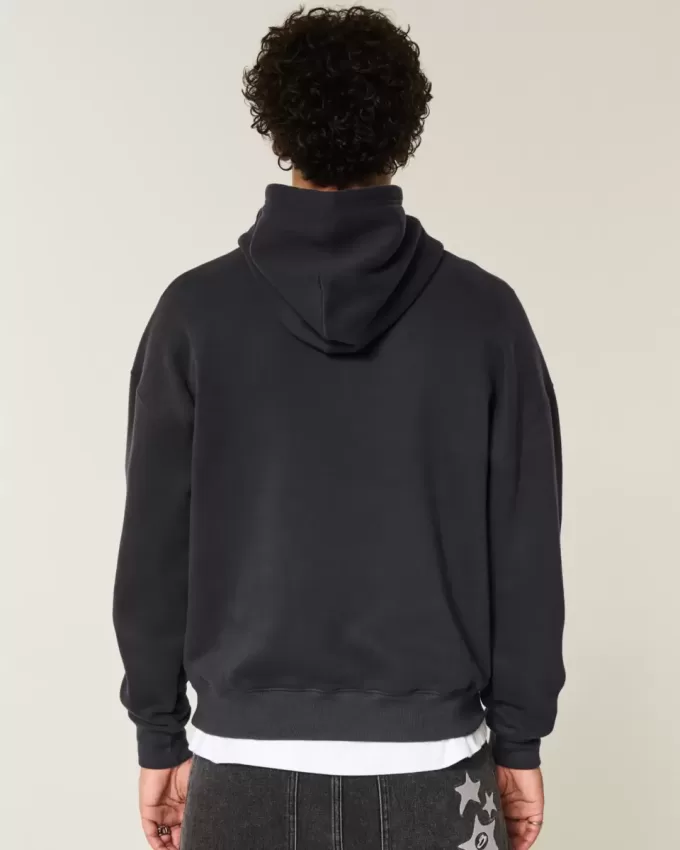 Kapuzenpullover mit kastenförmigem Totenkopf-Grafik Kapuzenpullover mit kastenförmigem Totenkopf-Grafik