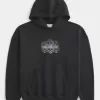 Kapuzenpullover mit kastenförmigem Totenkopf-Grafik Kapuzenpullover mit kastenförmigem Totenkopf-Grafik