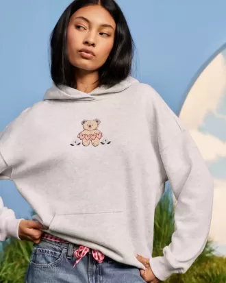 Kapuzenpullover mit Teddybär-Grafik