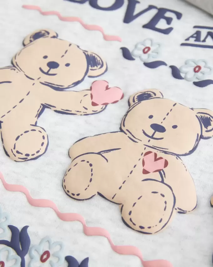 Kapuzenpullover mit Teddybär-Grafik Kapuzenpullover mit Teddybär-Grafik