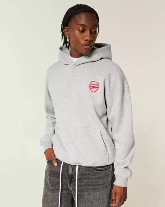 Kastenförmiger Arsenal FC-Kapuzenpullover mit Grafik Kastenförmiger Arsenal FC-Kapuzenpullover mit Grafik