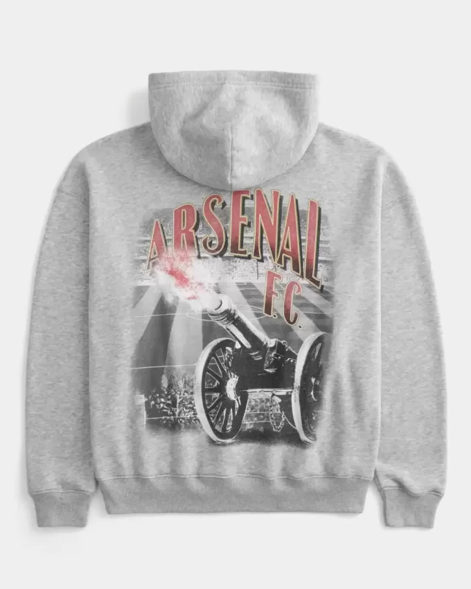 Kastenförmiger Arsenal FC-Kapuzenpullover mit Grafik Kastenförmiger Arsenal FC-Kapuzenpullover mit Grafik