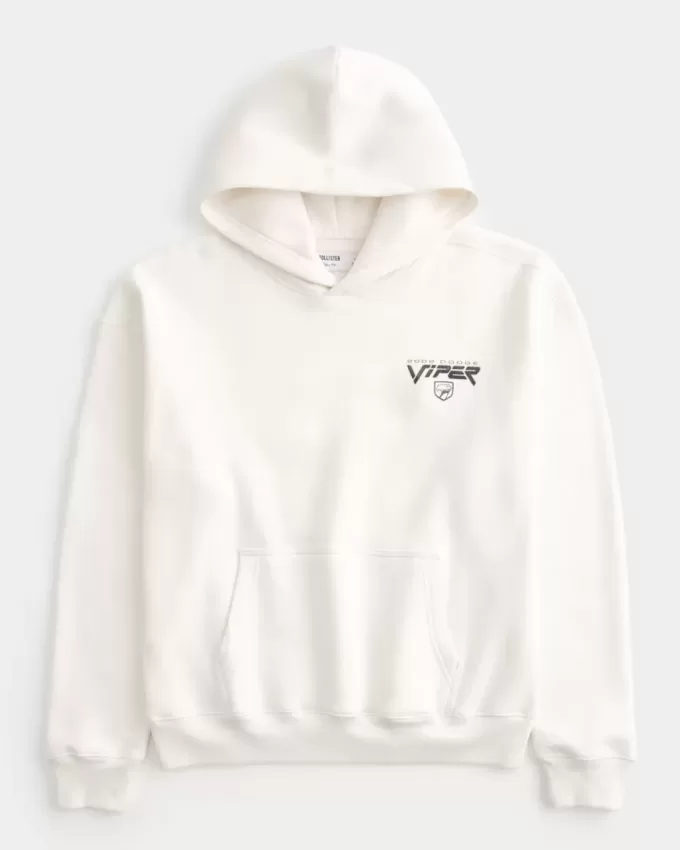 Kastenförmiger Dodge Viper-Kapuzenpullover mit Grafik Kastenförmiger Dodge Viper-Kapuzenpullover mit Grafik
