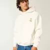 Kastenförmiger Hoodie mit Real Madrid CF-Grafik Kastenförmiger Hoodie mit Real Madrid CF-Grafik