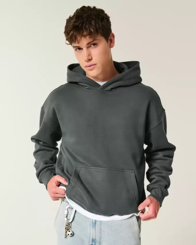 Kastenförmiger Kapuzenpullover Kastenförmiger Kapuzenpullover