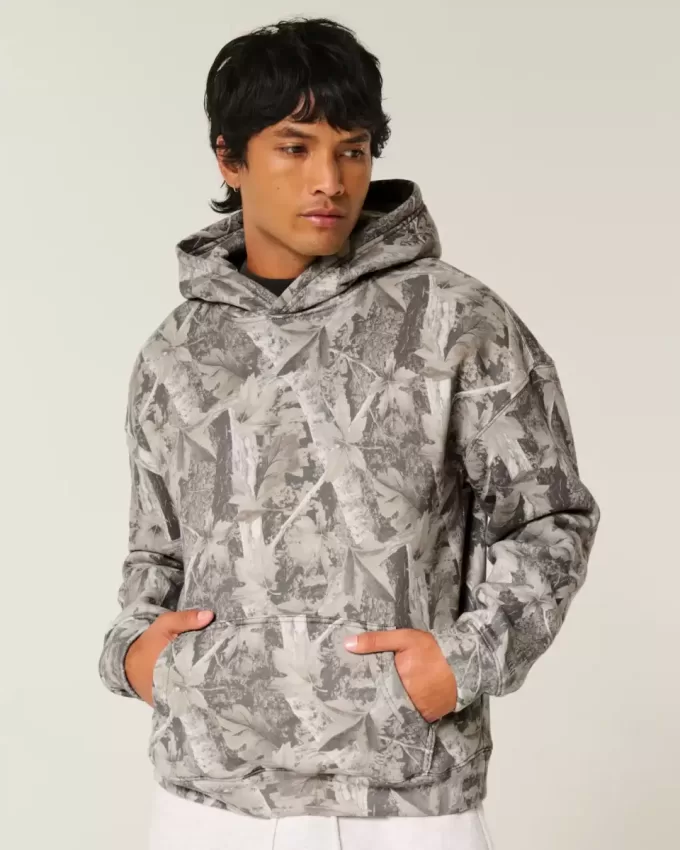 Kastenförmiger Kapuzenpullover Kastenförmiger Kapuzenpullover