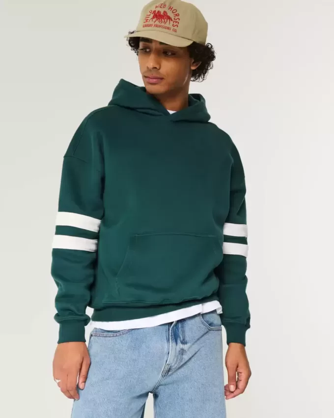 Kastenförmiger Kapuzenpullover Kastenförmiger Kapuzenpullover