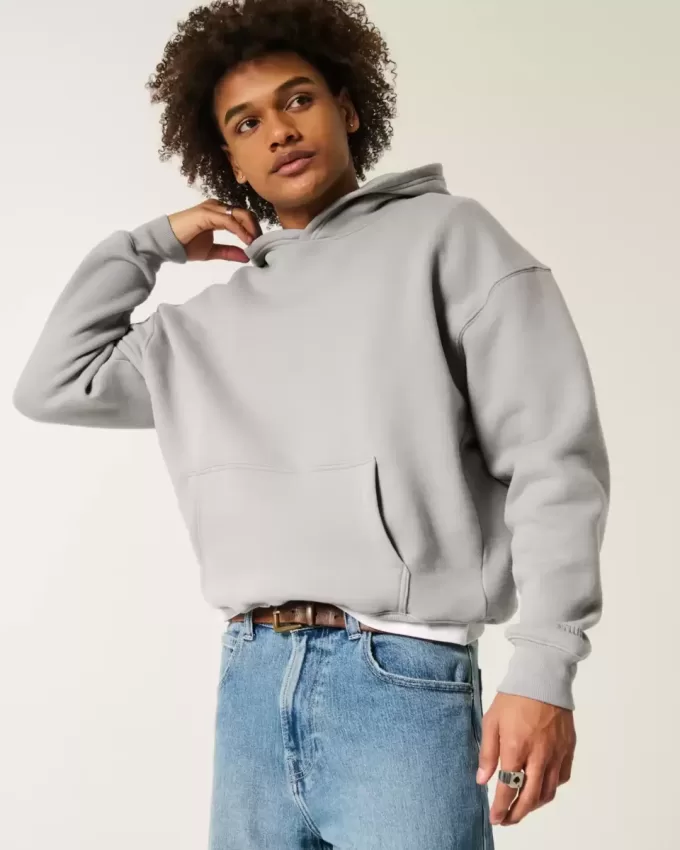 Kastenförmiger Kapuzenpullover Kastenförmiger Kapuzenpullover