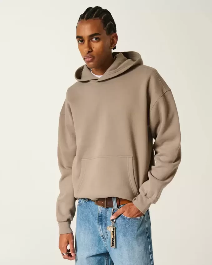 Kastenförmiger Kapuzenpullover Kastenförmiger Kapuzenpullover