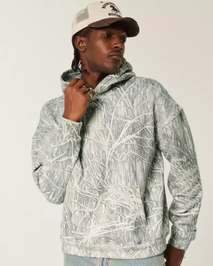 Kastenförmiger Kapuzenpullover Kastenförmiger Kapuzenpullover