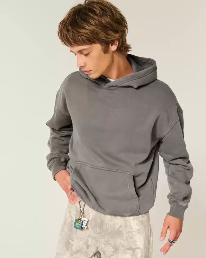Kastenförmiger Kapuzenpullover Kastenförmiger Kapuzenpullover