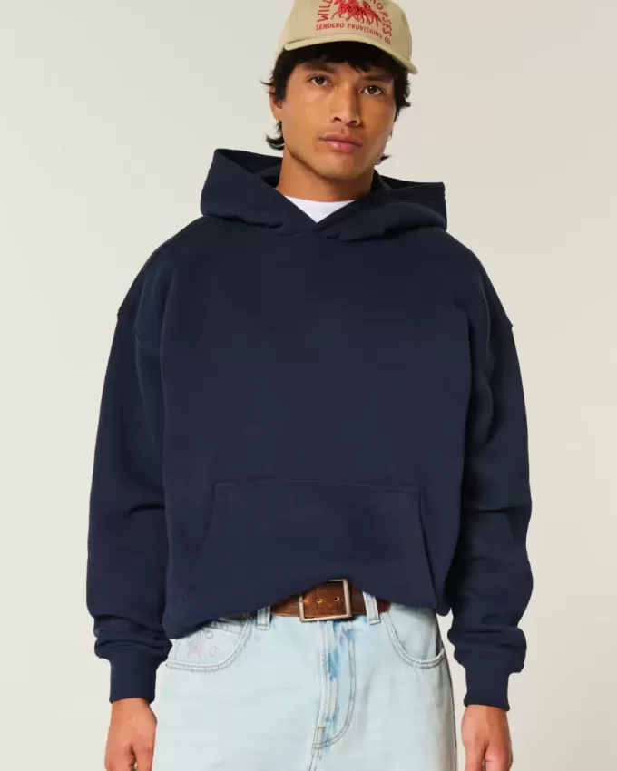 Kastenförmiger Kapuzenpullover Kastenförmiger Kapuzenpullover