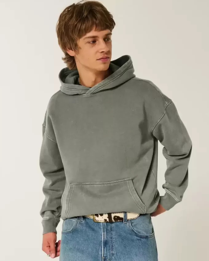 Kastenförmiger Kapuzenpullover Kastenförmiger Kapuzenpullover