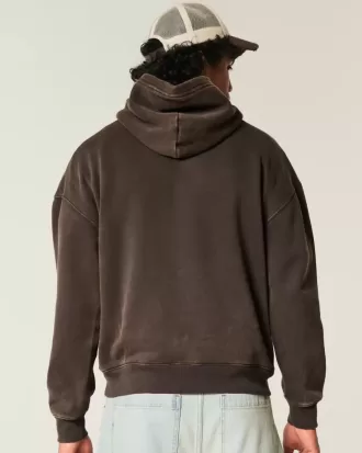 Kastenförmiger Kapuzenpullover