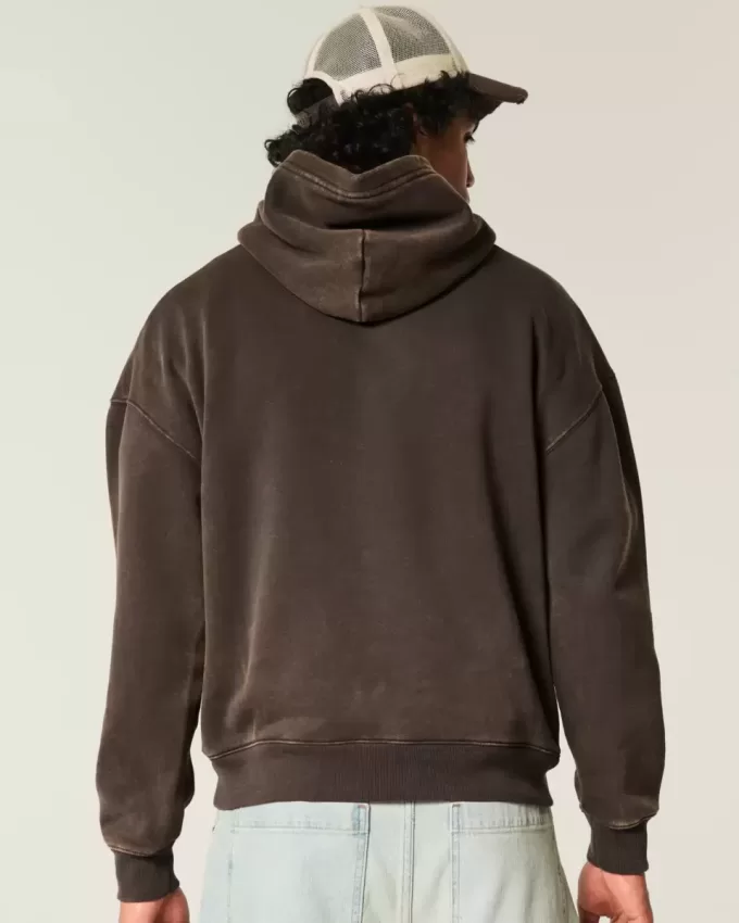 Kastenförmiger Kapuzenpullover Kastenförmiger Kapuzenpullover