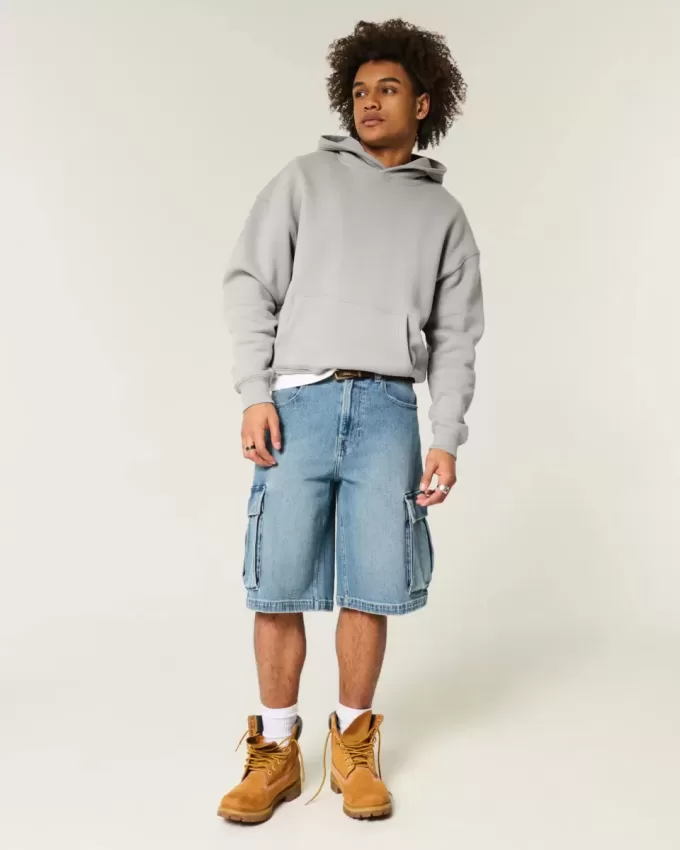 Kastenförmiger Kapuzenpullover Kastenförmiger Kapuzenpullover