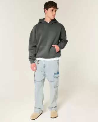 Kastenförmiger Kapuzenpullover