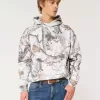 Kastenförmiger Kapuzenpullover mit Camouflage-Muster Kastenförmiger Kapuzenpullover mit Camouflage-Muster