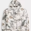 Kastenförmiger Kapuzenpullover mit Camouflage-Muster Kastenförmiger Kapuzenpullover mit Camouflage-Muster