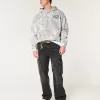 Kastenförmiger Kapuzenpullover mit Chevrolet-Grafik im Camo-Stil Kastenförmiger Kapuzenpullover mit Chevrolet-Grafik im Camo-Stil