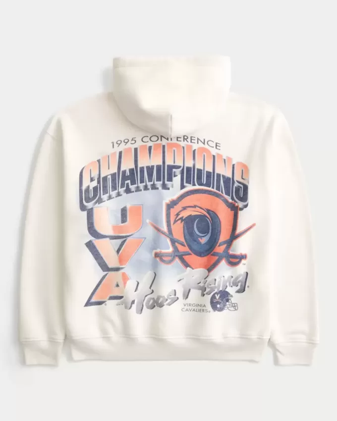 Kastenförmiger Kapuzenpullover mit Grafik der University of Virginia Cavaliers Kastenförmiger Kapuzenpullover mit Grafik der University of Virginia Cavaliers