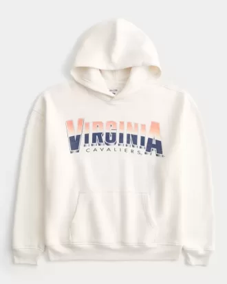 Kastenförmiger Kapuzenpullover mit Grafik der University of Virginia Cavaliers