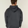 Kastenförmiger Kapuzenpullover mit Kontraststichen Kastenförmiger Kapuzenpullover mit Kontraststichen