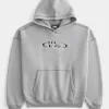 Kastenförmiger Kapuzenpullover mit „No Fear“-Grafik Kastenförmiger Kapuzenpullover mit „No Fear“-Grafik