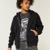 Kastenförmiger Kapuzenpullover mit Reißverschluss Kastenförmiger Kapuzenpullover mit Reißverschluss