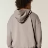 Kastenförmiger Kapuzenpullover mit Reißverschluss Kastenförmiger Kapuzenpullover mit Reißverschluss