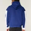 Kastenförmiger Kapuzenpullover mit Volkswagen Racing-Grafik Kastenförmiger Kapuzenpullover mit Volkswagen Racing-Grafik
