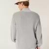 Kastenförmiger Pullover mit Viertelreißverschluss Kastenförmiger Pullover mit Viertelreißverschluss