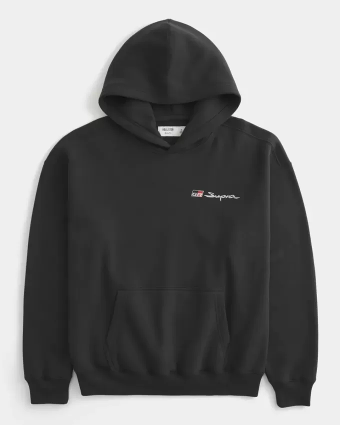 Kastenförmiger Toyota Supra-Kapuzenpullover mit Grafik Kastenförmiger Toyota Supra-Kapuzenpullover mit Grafik