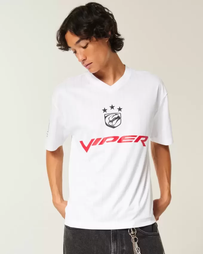 Kastenförmiges Dodge Viper-Fußballtrikot mit Grafik
