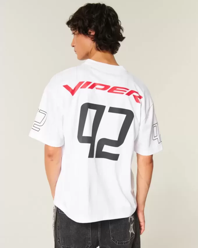 Kastenförmiges Dodge Viper-Fußballtrikot mit Grafik
