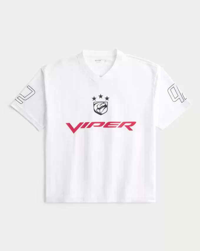 Kastenförmiges Dodge Viper-Fußballtrikot mit Grafik